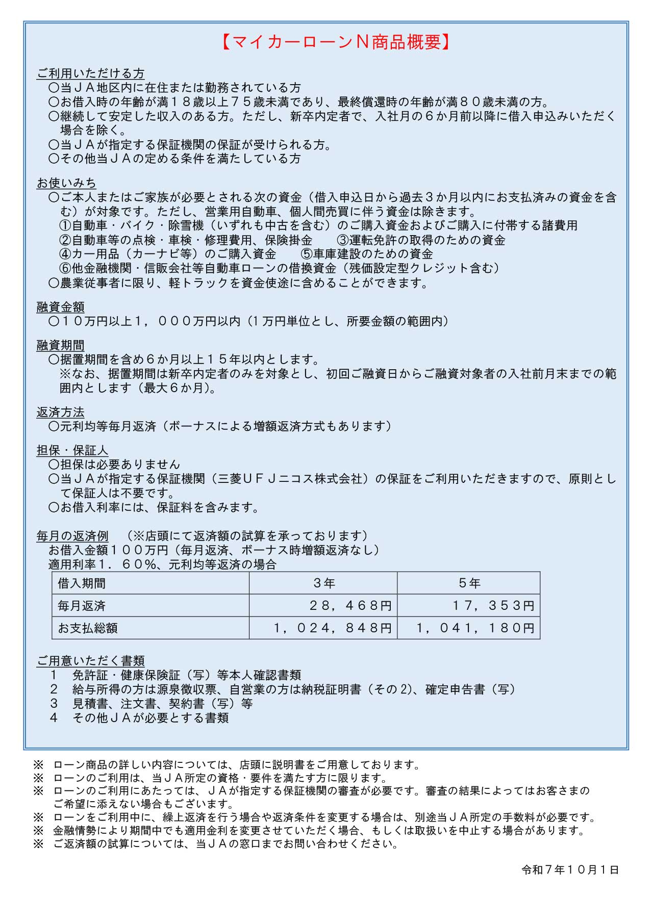 3.マイカーローンN（R7.10.1-R7.12裏