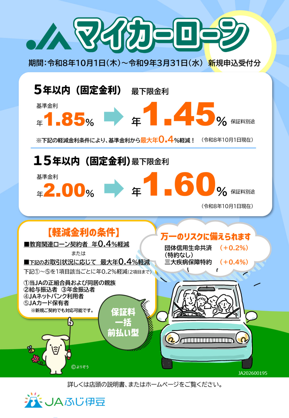 【使用】2.JAマイカーローン①(R8.10.1.-R9.3.31